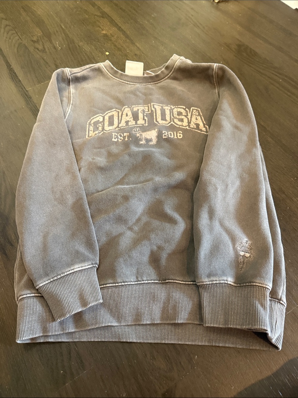Goat USA Crewneck Sweatshirt - Faded Gray